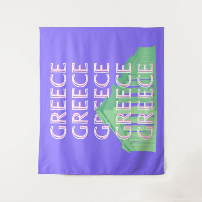 Tapete De Parede Grécia, Arte Viagem de Atenas (Frente)