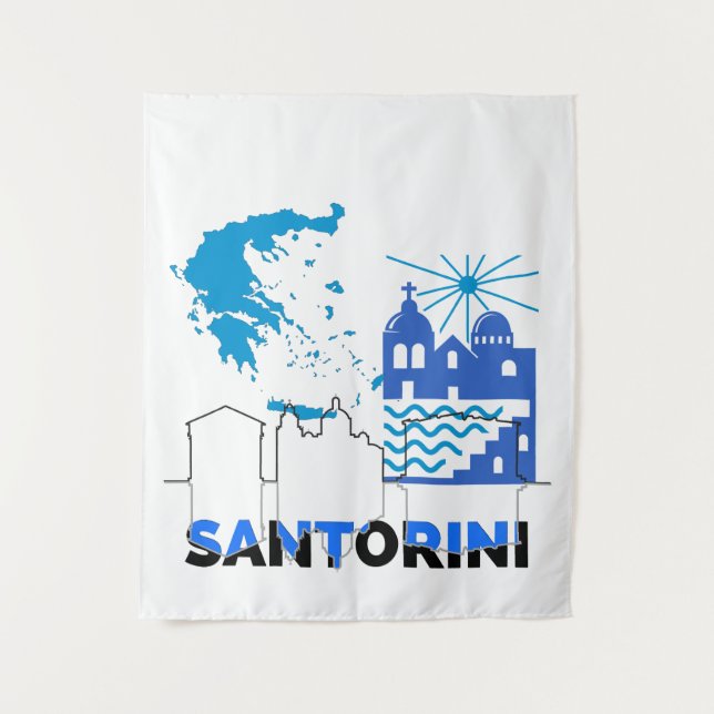 Tapete De Parede Grécia Santorini.b (Frente)
