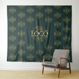 Tapete De Parede Green Business Logo Step & Repeat Backdrop Banner