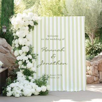 Tapete De Parede Green Stripes Wedding