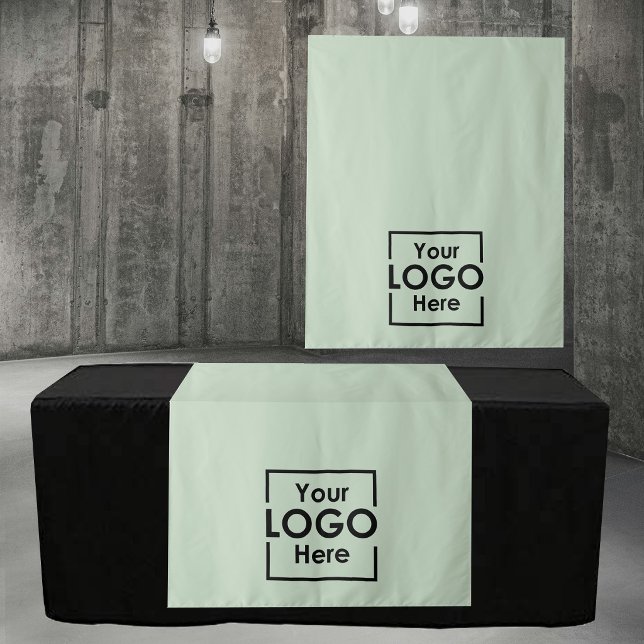 Tapete De Parede Green Table Runner Banner Business Logo Events (Green Table Runner Banner Business Logo Events Tapestry)