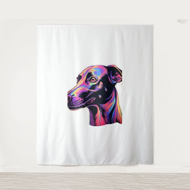 Tapete De Parede Greyhound Neon Design (Frente)