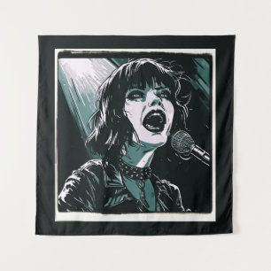 Tapete De Parede Grite Alto Punk Rocker Estilo Retro Vintage