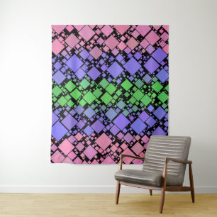 Tapete De Parede Groovy Boho Retro Mod Geométrico Trigender Pride