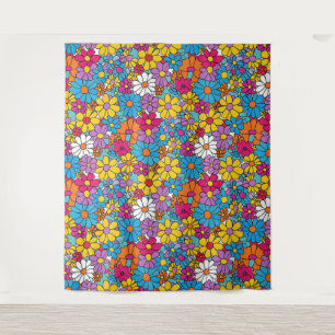 Tapete De Parede Groovy Flowers Doodle