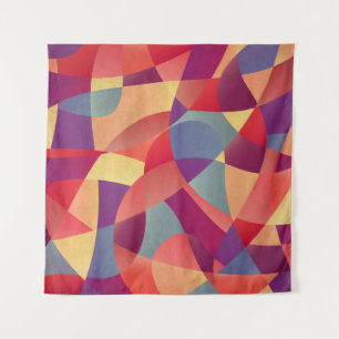 Tapete De Parede Grunge Colorido: Fundo dos Triângulos Geométricos