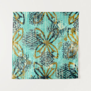 Tapete De Parede Grungy Tribal: Etnia Rug Motif