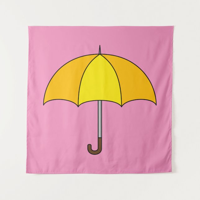 Tapete De Parede Guarda-chuva Amarelo (Frente)