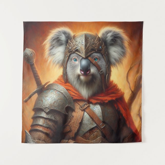 Tapete De Parede Guerreiro Koala Fantasy (Frente)