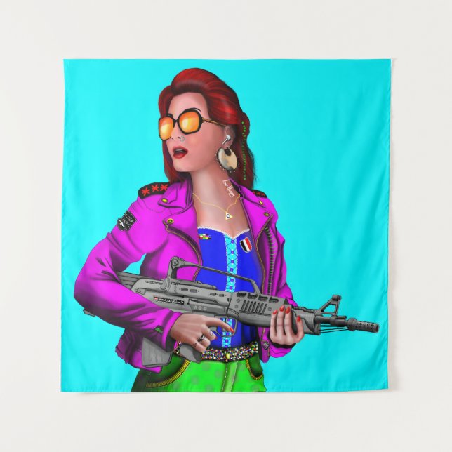 Tapete De Parede Guerreiro Moderno (Frente)