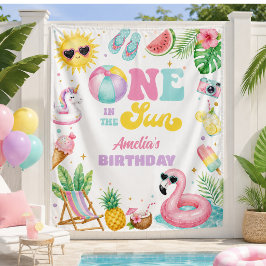 Tapete De Parede Guirlanda de Aniversário de Menina 'One In The Sun