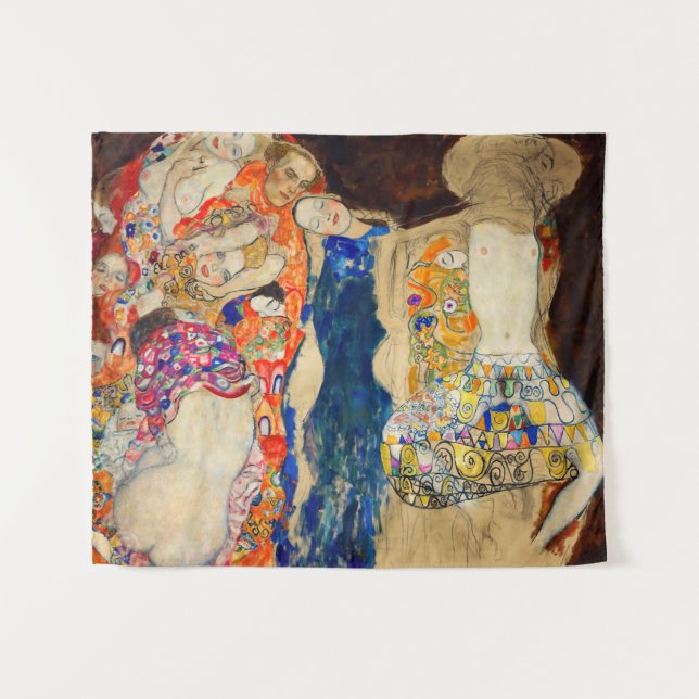 Tapete De Parede Gustav Klimt - A Noiva (inacabado) (Frente (Horizontal))