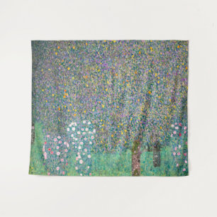 Tapete De Parede Gustav Klimt - Rosebushes debaixo das Árvores