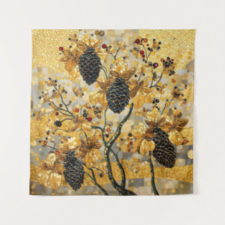 Tapete De Parede gustav klimt Rustic Pinecone Holiday Winter Bathro