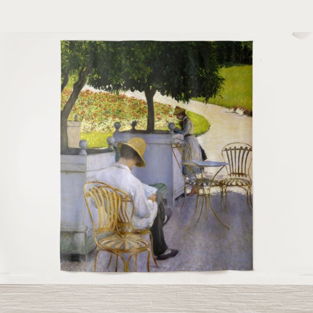 Tapete De Parede Gustave Caillebotte - As Árvores Laranja (Frente)