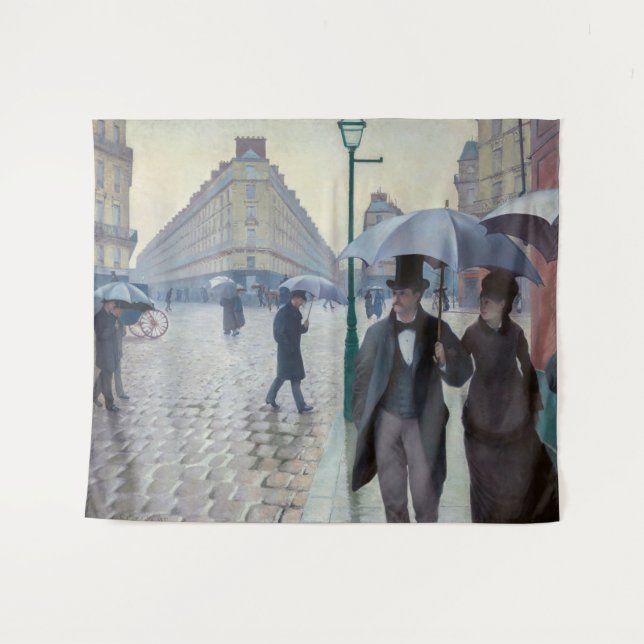 Tapete De Parede Gustave Caillebotte - Paris Street; Rainy Day (Frente (Horizontal))
