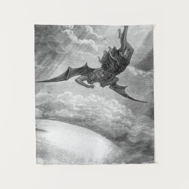 Tapete De Parede Gustave Dore Satã Do Paraíso Perdido Por John Milt (Frente)