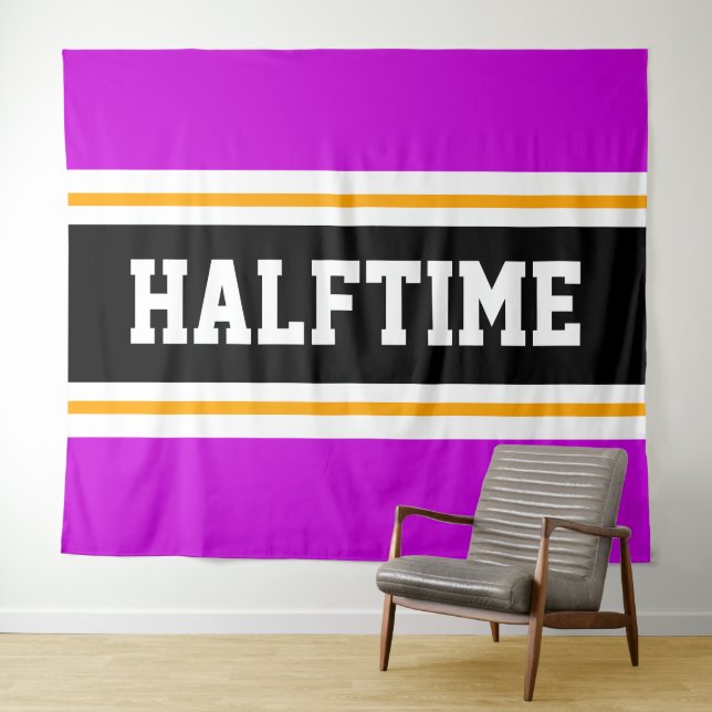 Tapete De Parede HALFTIME - Estrias Pretas Amarelas Brilhantes, Atl (In Situ (Horizontal))