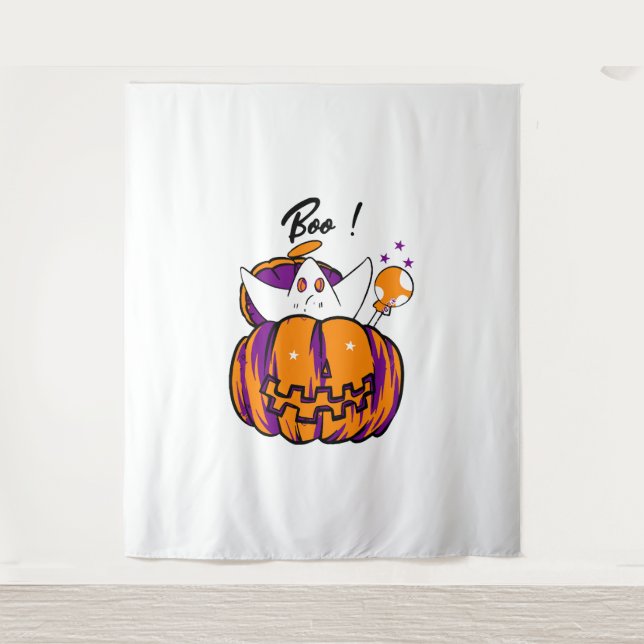 Tapete De Parede Halloween Boo (Frente)