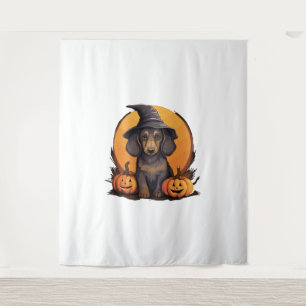 Tapete De Parede Halloween Bruxas Bruxas Chapeuzinhos Dachshund