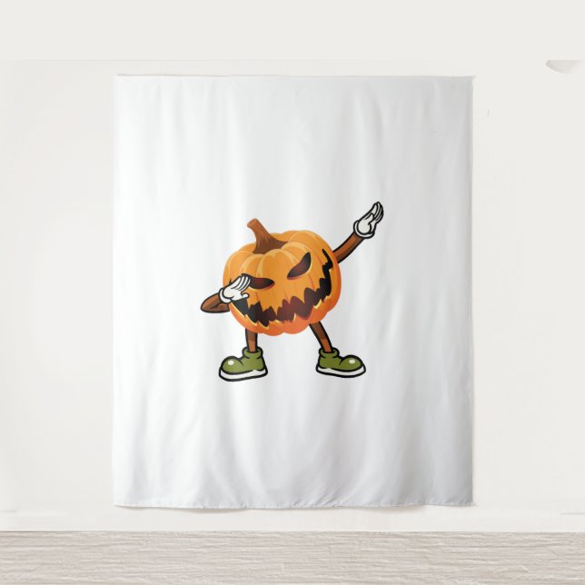 Tapete De Parede Halloween Dabbing Jack O Lanterna Pumpkin Hallowee (Frente)