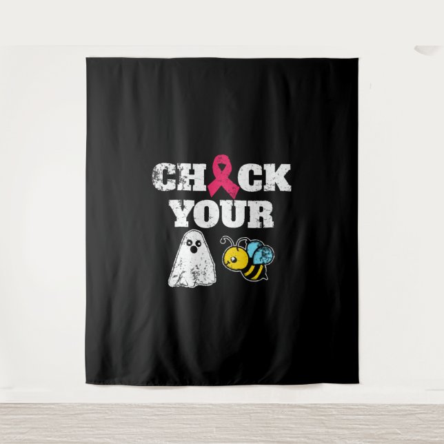 Tapete De Parede Halloween do Cancer da Mama (Frente)