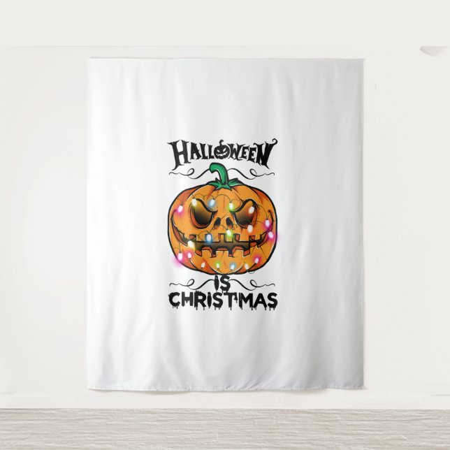 Tapete De Parede Halloween É Natal (Frente)
