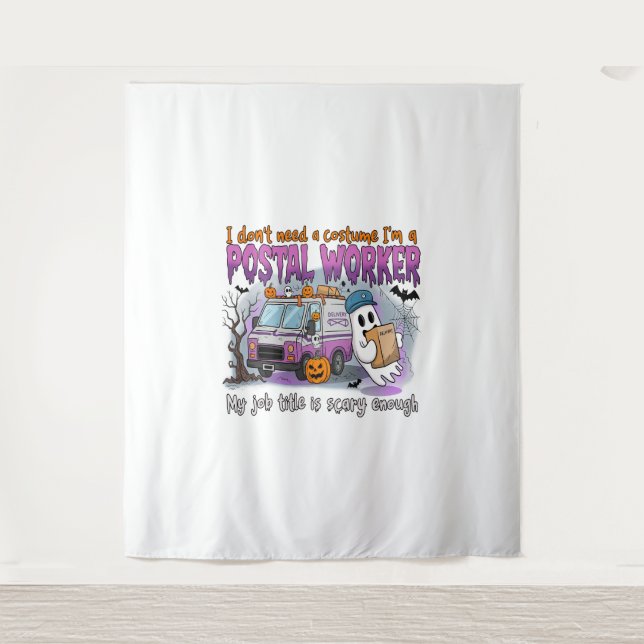 Tapete De Parede Halloween Ghost, Empregado Postal (Frente)