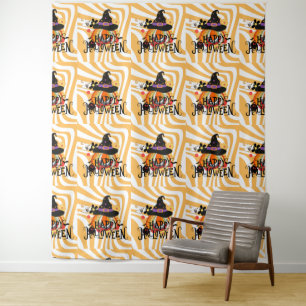 Tapete De Parede Halloween Groovy Retro
