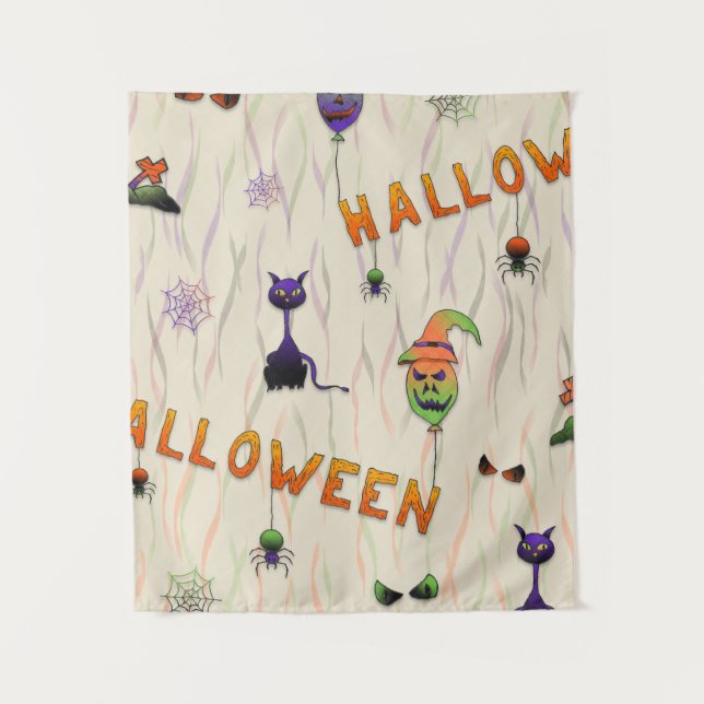 Tapete De Parede Halloween Illustrations (Frente)