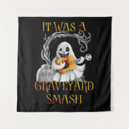 Tapete De Parede Halloween Monster Mash Ghost Graveyard Smash