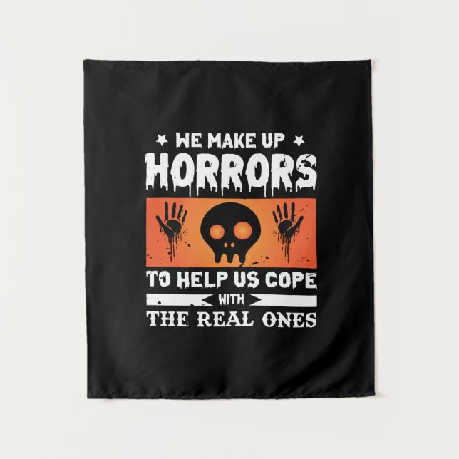 Tapete De Parede Halloween Nós Compensamos Horrores (Frente)