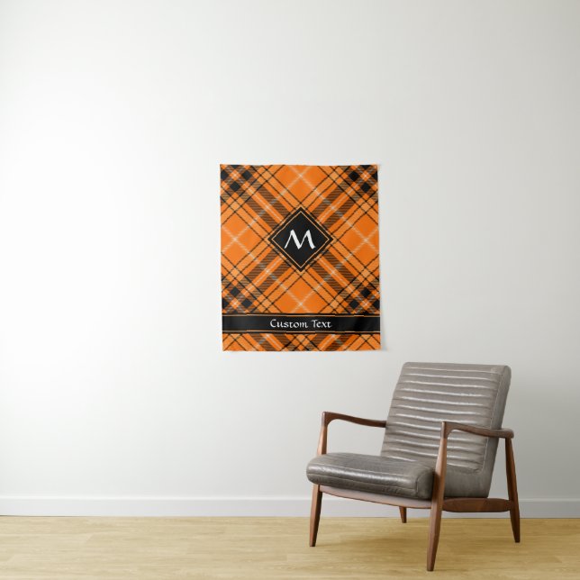 Tapete De Parede Halloween Orange Tartan (In Situ)