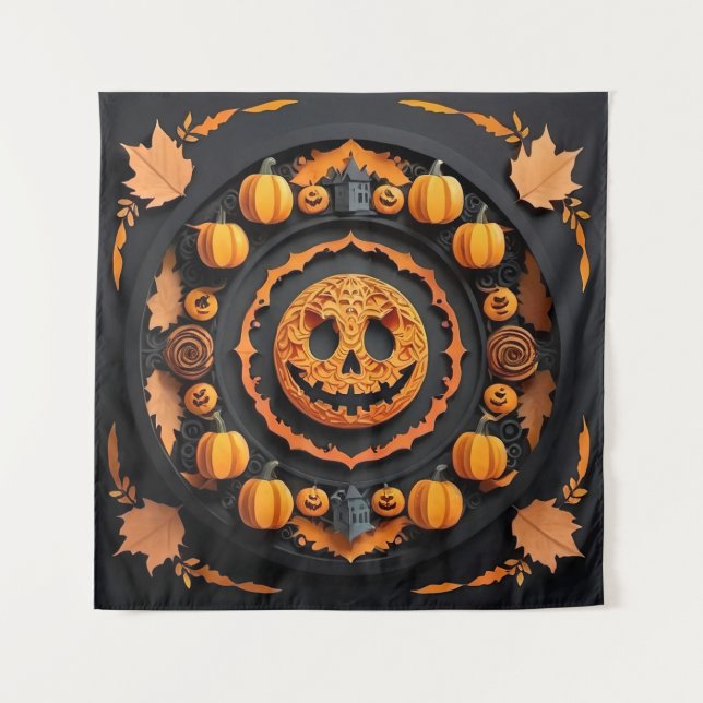 Tapete De Parede Halloween Papercuat Mandala (Frente)
