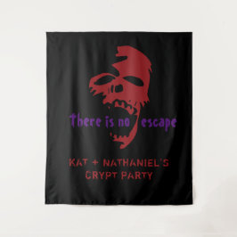 Tapete De Parede Halloween Red Skull Horror Theme Party Backdrop