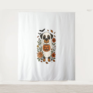Tapete De Parede Halloween Rottweiler com Flores