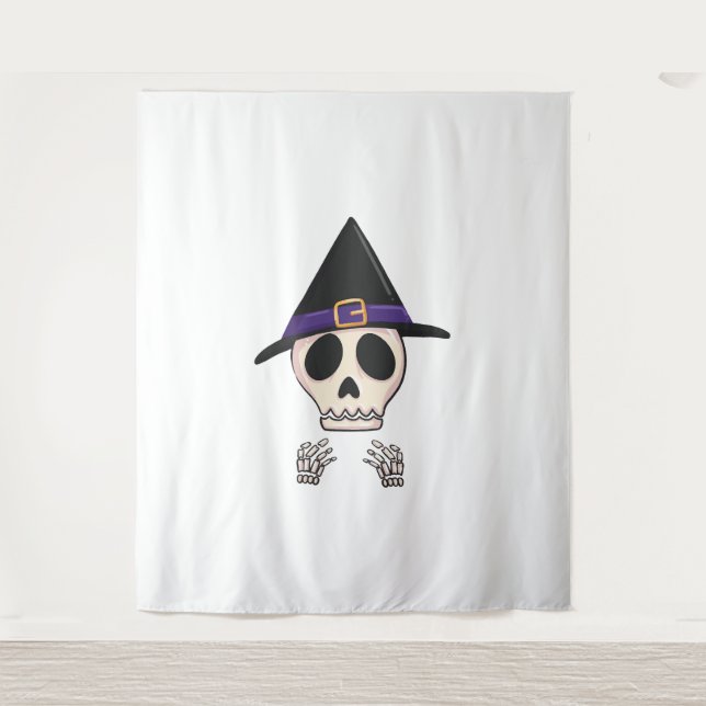 Tapete De Parede Halloween Skeleton design, Spooky Halloween (Frente)