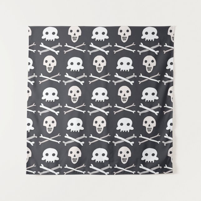 Tapete De Parede Halloween Skull Colorful Patterno (Frente)