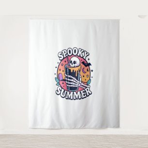 Tapete De Parede Halloween Spooky Summer Skeleton Beber
