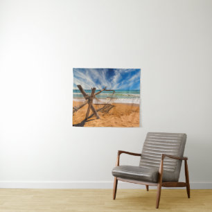 Tapete De Parede Hammock em uma estância de Verão tropical  