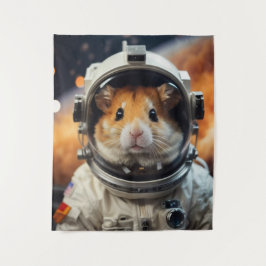 Tapete De Parede Hamster do Astronauta Espacial Exterior