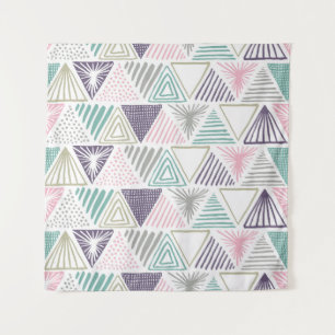 Tapete De Parede Hand drawn triangle seamless pattern.