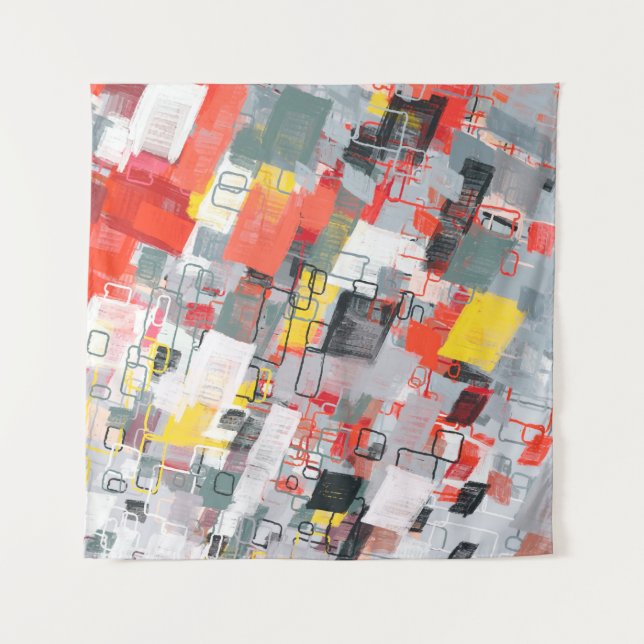 Tapete De Parede Handmade surreal abstract pattern. Modern artistic (Frente)