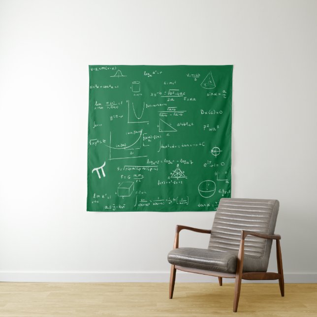 Tapete De Parede Handwritten Math Formulas and Equations Green (In Situ)