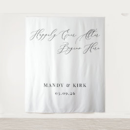 Tapete De Parede Happily Ever After Begins Here Wedding Backdrop