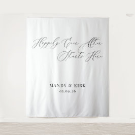 Tapete De Parede Happily Ever After Starts Here wedding backdrop