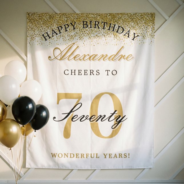 Tapete De Parede  Happy Birthday Cheers To 70 Years Celebration (Happy Birthday Cheers To 70 Years Celebration Tapestry)