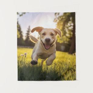Tapete De Parede Happy Labrador Puppy em execução