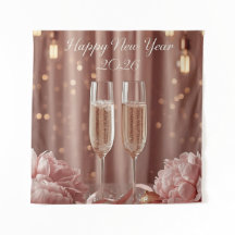 happy new year 2026 champagne sparkle banner