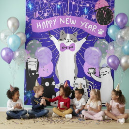 Tapete De Parede Happy New Year Backdrop For Kids Party